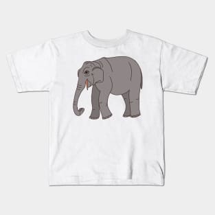 Sri Lankan Asian Elephant - Male - Cartoon Kids T-Shirt